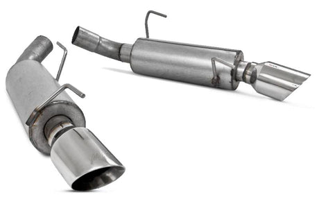2005-2010 Mustang GT 5.0 Shelby GT500 Dual Mufflers Axle Back Split Rear AL - View 2 | Dirty Garage