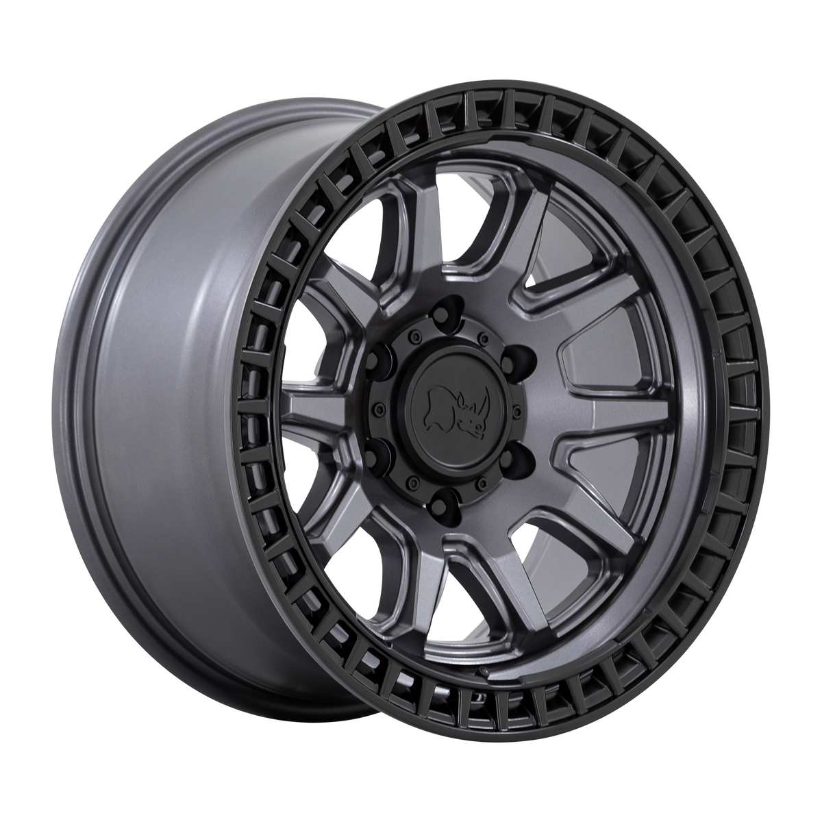 Black Rhino Calico Matte Gunmetal w/ Matte Black Lip Wheel | Dirty Garage