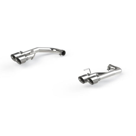 2018-2020 Mustang GT 2.5" T304 Dual Axle Back Exhaust System 4" Dual Wall Tips - View 4 | Dirty Garage