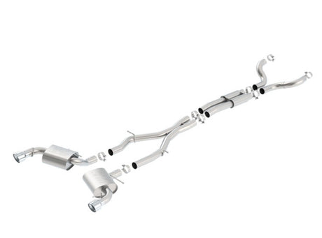 Borla 16-17 Chevy Camaro SS 6.2L ATAK Catback Single Split Rear Exit Exhaust w/Single Tips - View 2 | Dirty Garage