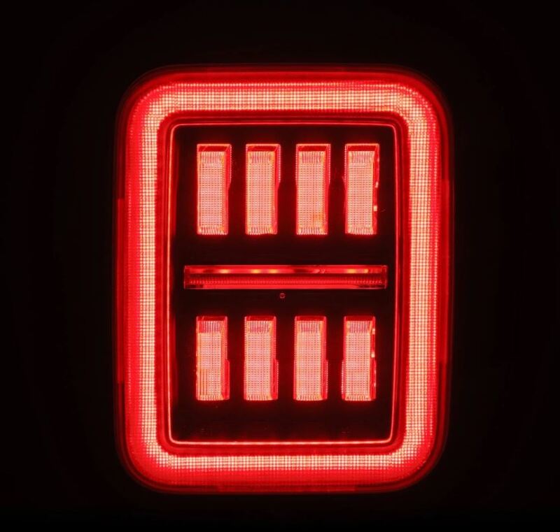 2019-2024 Gladiator Nova-Series Prismatic LED Tail Lights Alpha-Black - View 5 | Dirty Garage