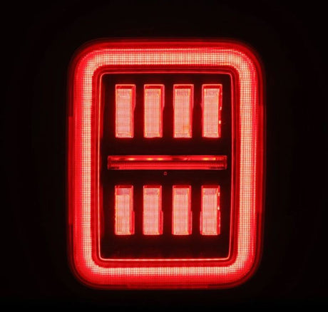 2019-2024 Gladiator Nova-Series Prismatic LED Tail Lights Alpha-Black - View 5 | Dirty Garage
