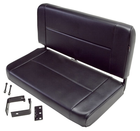 Rugged Ridge Fixed Rear Seat Black 55-95 Jeep CJ / Jeep Wrangler - View 2 | Dirty Garage