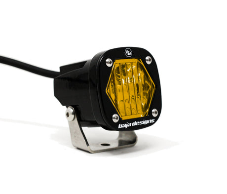 Universal S1 Amber Wide Cornering LED Light with Mounting Bracket Single | Dirty Garage