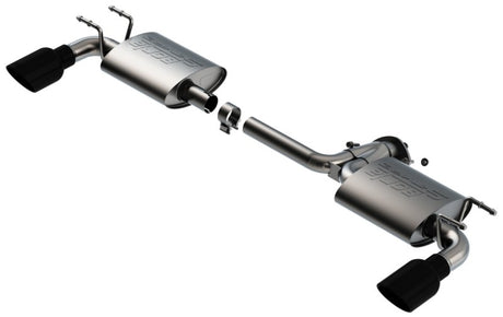 Borla 19-21 Mazda 3 Hatchback 2.0/2.5L NA S-Type Axle-back Black Chrome Tips - View 5 | Dirty Garage
