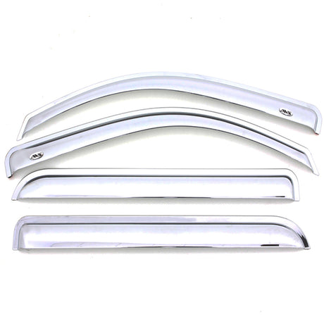 2019 Ram 1500 Crew Cab Ventvisor Front and Rear Window Deflectors Chrome 4-Piece - View 2 | Dirty Garage