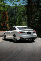2018-2021 Audi S5 S4 2.5" Cat Back Quad Rear Exit Exhaust Carbon Fiber Tips - View 4 | Dirty Garage