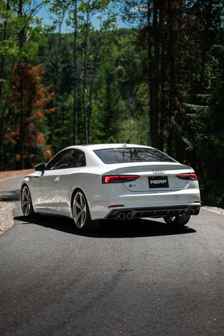 2018-2021 Audi S5 S4 2.5" Cat-Back Quad Rear Exit Exhaust SS Tips - View 4 | Dirty Garage