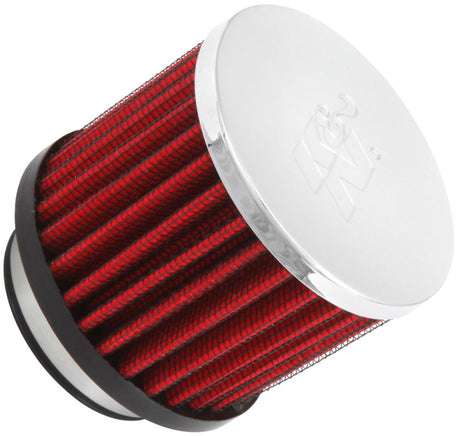 Universal 1.75in Flange ID x 3in OD x 2.5in H Chrome Finish Rubber Base Crankcase Vent Filter - View 5 | Dirty Garage