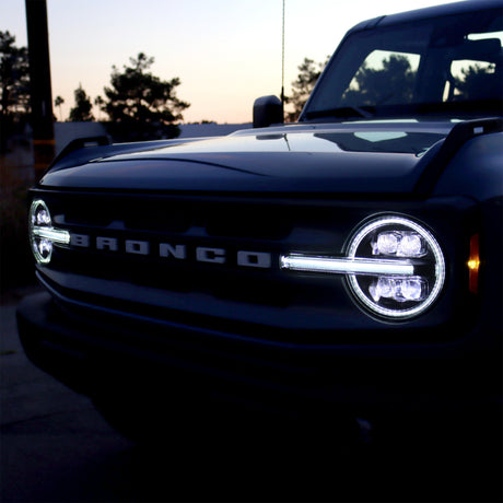 2021-2025 Bronco Nova-Series LED Projector Black Headlights - View 19 | Dirty Garage