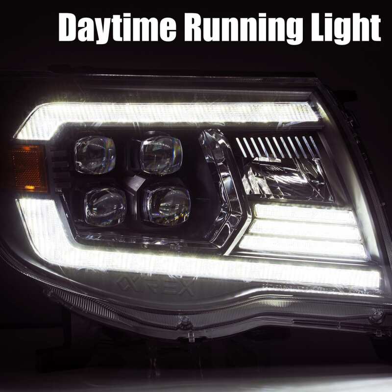2005-2011 Tacoma Nova-Series LED Projector Black Headlights Activation Light DRL - View 5 | Dirty Garage