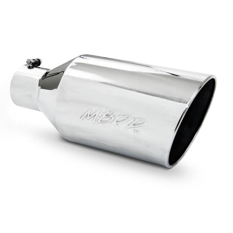 Universal Tip 8" OD Rolled End 4" Inlet 18" Length T304 - View 3 | Dirty Garage