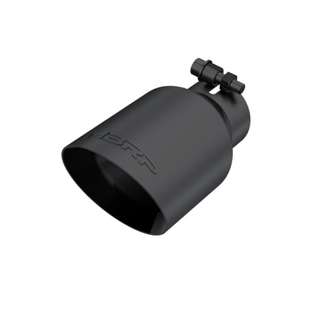 Universal 4" OD Dual Wall Angled 2.5" Inlet 8" Exhaust Tip Black | Dirty Garage