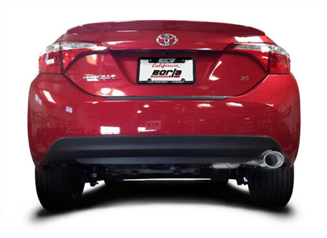 Borla 14-17 Toyota Corolla S 1.8L AT/MT FWD 4Dr S-Type Single Oval Rolled Angle-Cut Rear Sec Exhaust - View 5 | Dirty Garage