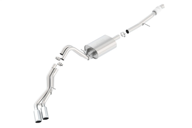 Borla Touring Cat Back 15-16 Chevy Suburban 5.3L V8 2.75in, 2.25in Dual Same Side Exit 4in Tips - View 4 | Dirty Garage