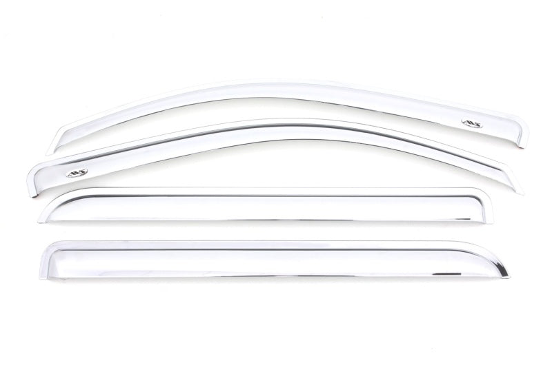 2015-2018 GM HD Ventvisor Front and Rear Window Deflectors Chrome 4-Piece - View 2 | Dirty Garage