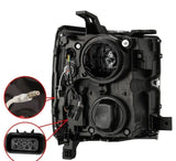 2015-2019 GM HD Luxx-Series Projector Black Headlights - View 5 | Dirty Garage