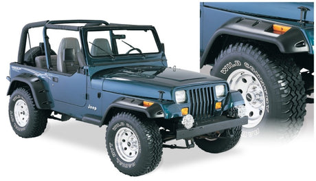 1987-1995 Wrangler YJ Cutout Style Flares 4pc - Black - View 3 | Dirty Garage