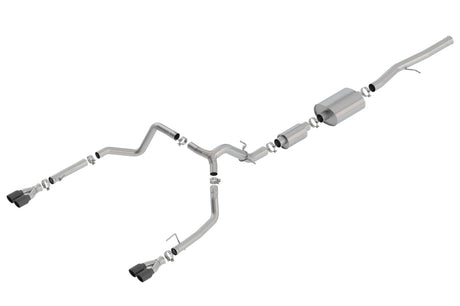 Borla 19 Chevrolet Silverado/GMC Sierra 1500 6.2L SS (S-Type) Catback Exhaust - Black Chrome Tips | Dirty Garage