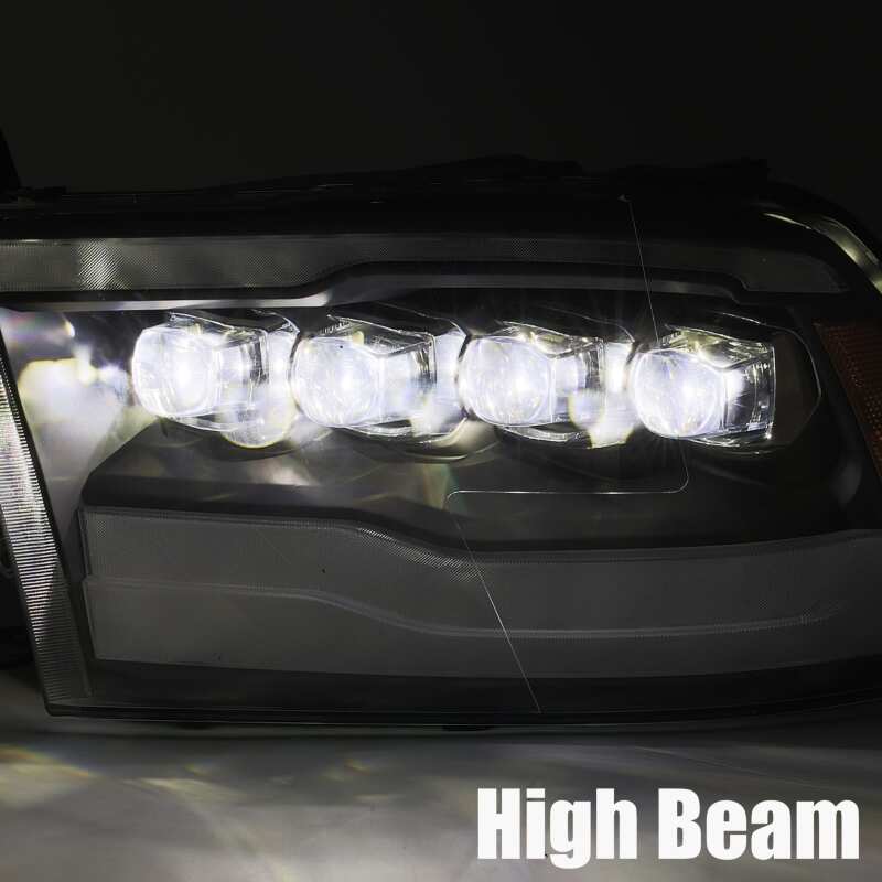 2009-2018 Ram HD Nova-Series LED Projector Alpha Black Headlights DRL - View 6 | Dirty Garage