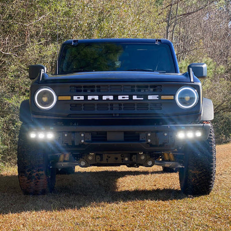 2021-2022 Bronco Triple LED Fog Light Kit White - View 7 | Dirty Garage