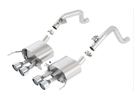Borla 14-15 Chevy Corvette C7 w/o AFM w/o NPP Atak Rear Section Exhaust Quad Rd RL Tips - View 4 | Dirty Garage