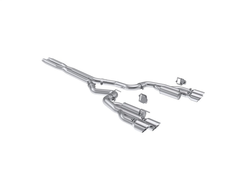 2024-2026 Mustang 5.0L Alum SS 3" Cat Back Dual Split Exhaust Quad Tips Valve Delete | Dirty Garage