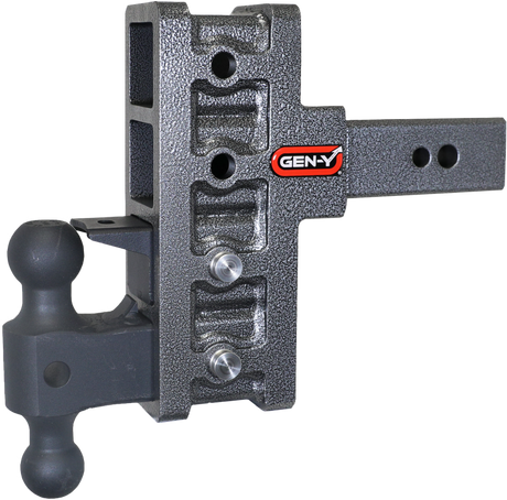 Gen-Y Mega Duty 2.5in Shank 6in Offset Drop 32K Hitch w/GH-0161 Dual-Ball/GH-0162 Pintle Lock - View 2 | Dirty Garage