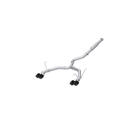 2022-2026 WRX 3" Cat Back Dual Split Rear Quad Carbon Fiber Tips Race Profile Exhaust | Dirty Garage