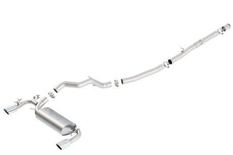 Borla 16-17 Ford Focus RS 2.3L MT Round Angle-Cut Tips Split Rear Exit ATAK Catback Exhaust - View 3 | Dirty Garage