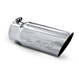 Universal 5 OD Angled Single Walled 4" Inlet 12" Length Tip - View 4 | Dirty Garage