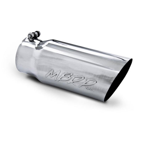 Universal 5 OD Angled Single Walled 4" Inlet 12" Length Tip - View 4 | Dirty Garage