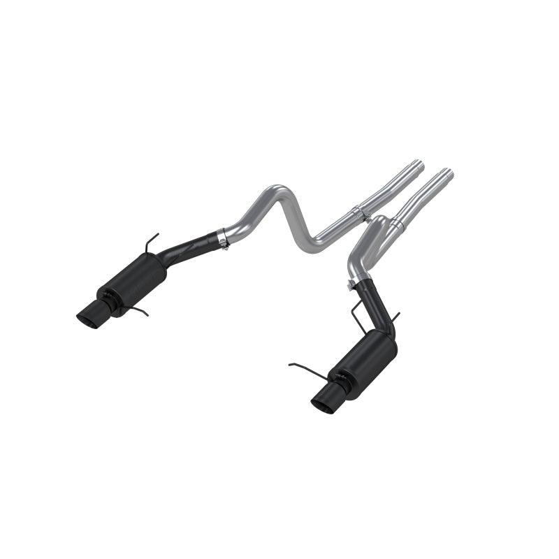 2011-2014 Mustang GT 5.0L 3" Cat Back Dual Split Rear Street Version 4" Tips Black - View 4 | Dirty Garage