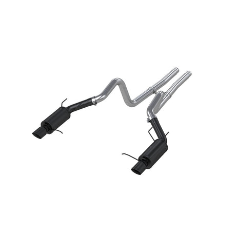 2011-2014 Mustang GT 5.0L 3" Cat Back Dual Split Rear Street Version 4" Tips Black - View 4 | Dirty Garage