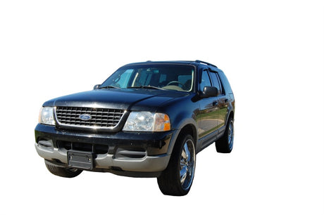 2002-2010 Explorer Ventvisor Outside Mount Window Deflectors Smoke 4-Piece - View 4 | Dirty Garage