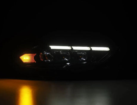 2018-2023 Mustang Nova-Series LED Projector Alpha-Black Headlights Sequential Signal Switch DRL - View 4 | Dirty Garage