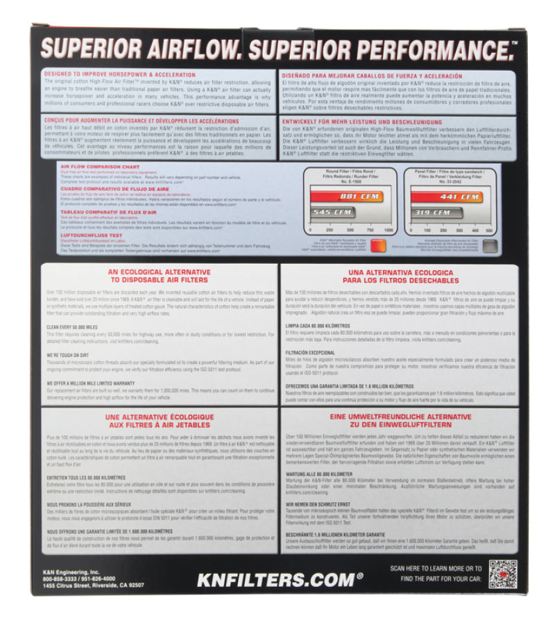 Universal 19 911 3.0L H6 F/I Drop In Replacement Air Filter - View 10 | Dirty Garage