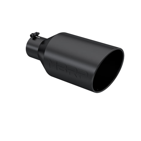 Universal Tip 8" OD Rolled End 4" Inlet 18" Length Black - View 4 | Dirty Garage