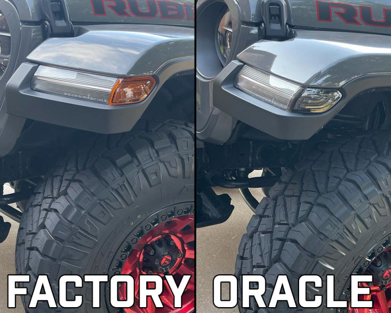 2018-2024 Wrangler Smoked Lens LED Front Sidemarkers - View 11 | Dirty Garage