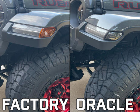 2018-2024 Wrangler Smoked Lens LED Front Sidemarkers - View 11 | Dirty Garage