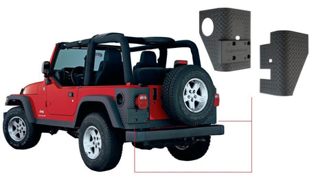1997-2006 Wrangler Trail Armor Rear Corners - Black | Dirty Garage