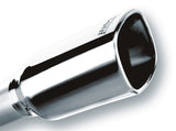 Borla 2.25in Inlet 3.28in x 3.5in Square Rolled Angle Cut x 7.88in Long Exhaust Tip - View 3 | Dirty Garage