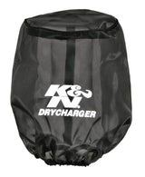 Universal Drycharger Air Filter Wrap Round Tapered Black 5.375in Base ID x 4.375in Top ID x 7 H - View 3 | Dirty Garage