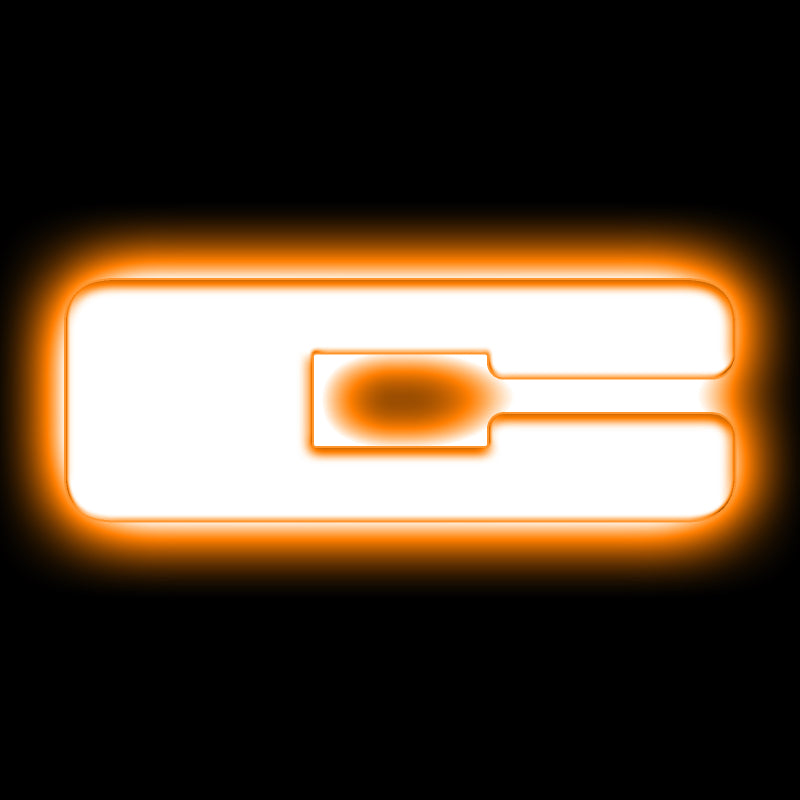 Universal Illuminated C Letter LED w/ Matte White Surface Finish - View 2 | Dirty Garage
