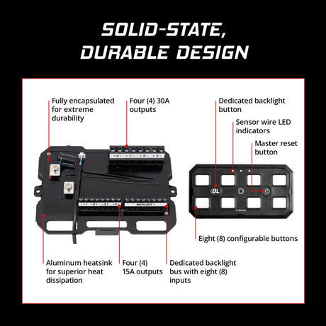 Universal D-Switch 8-Channel Button Controller Kit - View 2 | Dirty Garage