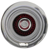 Universal Air Filter Chrome Round Tapered Red - 4in Flange ID x 1.125in Flange Length x 5.5in H - View 20 | Dirty Garage