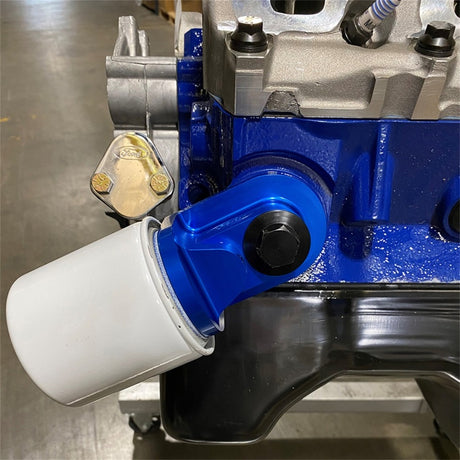 Universal Push Rod V8 90 Degree Billet Oil Filter Adapter - View 12 | Dirty Garage