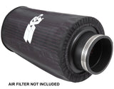 Universal Round Tapered Filter Wrap - Black - 6in Base ID x 4.625in Top ID x 9in Height - View 3 | Dirty Garage