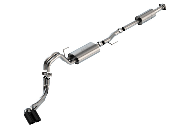 Borla F-150 2021 2.7L/3.5L 4dr CC SB EC STB Lar/KingR/Plnm/LTD 3/2.25 DSE CB Touring BLK CHR Tips | Dirty Garage