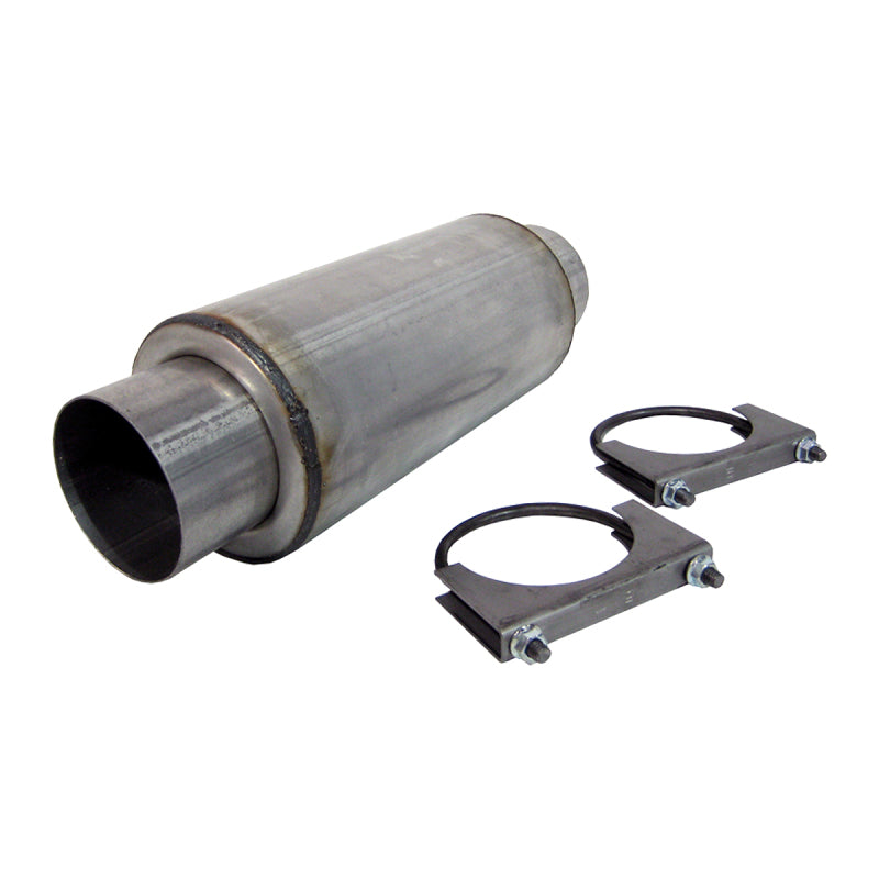 Universal Resonator 4" Inlet Outlet 12" Body 18 Overall Aluminized - View 4 | Dirty Garage
